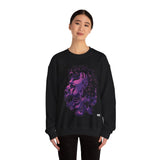 Goth Mami Wrestling Purple Horror Skull Unisex Heavy Blend™ Crewneck Sweatshirt | Gift Idea