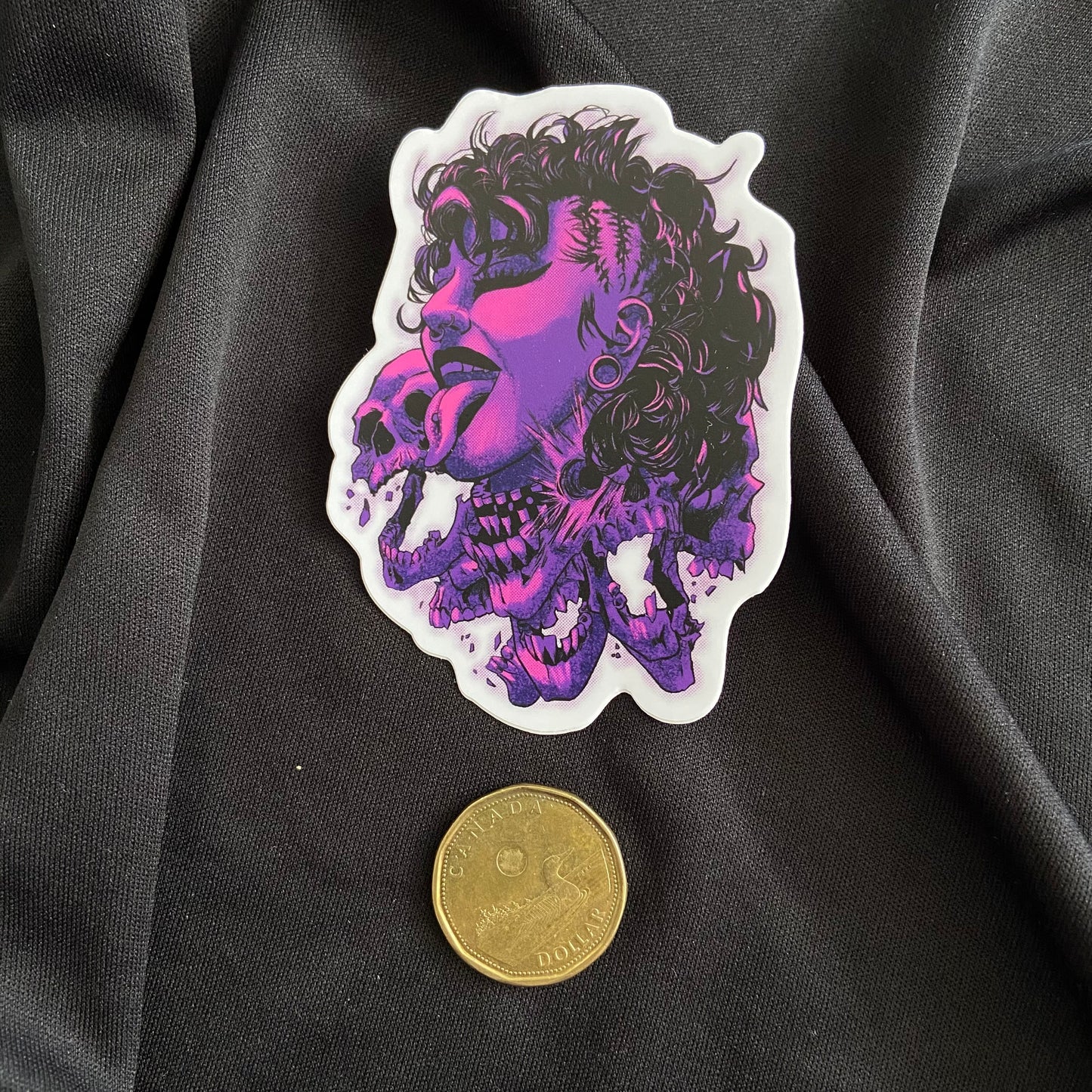 Goth Mami Skull Wrestling Horror Vinyl Sticker (Canadian Customers Only)