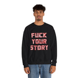 Eff Your Story Rocky Wrestling Bloodline Bull Skull Unisex Heavy Blend™ Crewneck Sweatshirt | Gift Idea