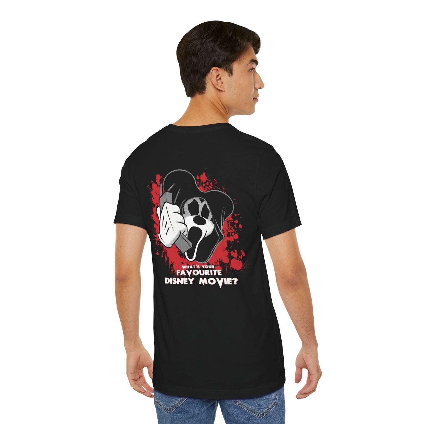 Mouseface Halloween Horror Cartoon Mashup Unisex Jersey Short Sleeve Tee