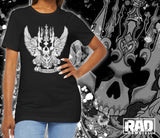 Nightmare Coat of Arms Wrestling Metal Wings Skull Unisex Jersey Short Sleeve Tee