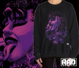 Goth Mami Wrestling Purple Horror Skull Unisex Heavy Blend™ Crewneck Sweatshirt | Gift Idea