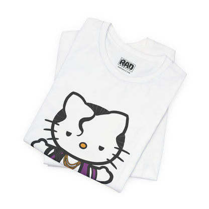 Hey Yo Kitty Japanese Wrestling Purple Bad Cat Unisex Jersey Short Sleeve T-Shirt