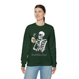 Gilmore Girls Halloween Skeleton Drinking Luke's Coffee Unisex Heavy Blend™ Crewneck Sweatshirt | Fall Autumn | Cozy Sweater