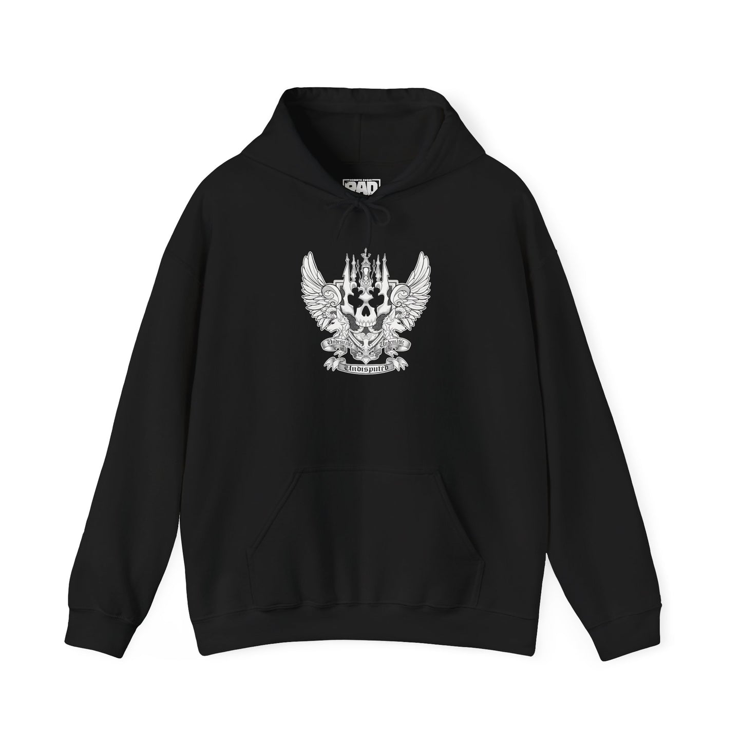 Nightmare Coat of Arms Wrestling Metal Wings Skull Unisex Heavy Blend™ Hooded Sweatshirt