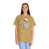 Gilmore Girls Halloween Skeleton Drinking Luke's Coffee Unisex Garment-Dyed T-shirt