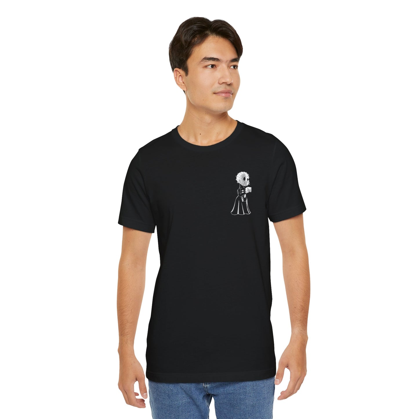 Hell Raising Pinheadcchio Scary Movie Halloween Horror Cartoon Unisex Jersey Short Sleeve Tee