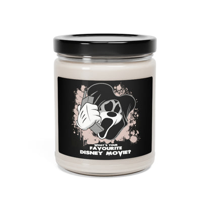 Ghost MouseFace "Whats Your Favourite Movie?" Scream Halloween Scented Soy Candle, 9oz | Gift Idea | Gothic Home Decor