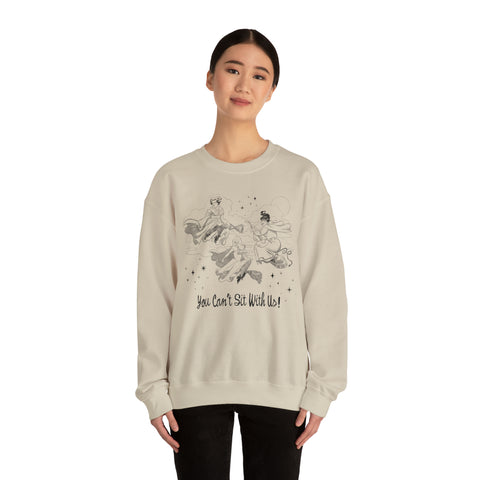 Hocus Pocus Mean Witches You Can't Sit With Us Retro Cartoon Unisex Heavy Blend™ Crewneck Sweatshirt | Fall Autumn| Humour TV  | Gift Idea