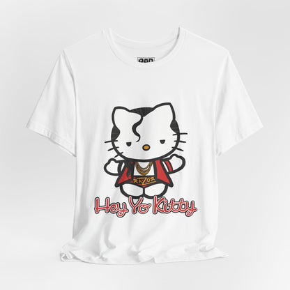 Hey Yo Kitty Japanese Wrestling Red Bad Cat Unisex Jersey Short Sleeve T-Shirt