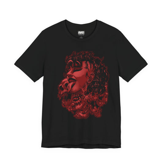 Goth Mami Wrestling Red Logo Halloween Unisex Jersey Short Sleeve T-Shirt