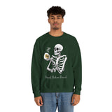 Gilmore Girls Halloween Skeleton Drinking Luke's Coffee Unisex Heavy Blend™ Crewneck Sweatshirt | Fall Autumn | Cozy Sweater