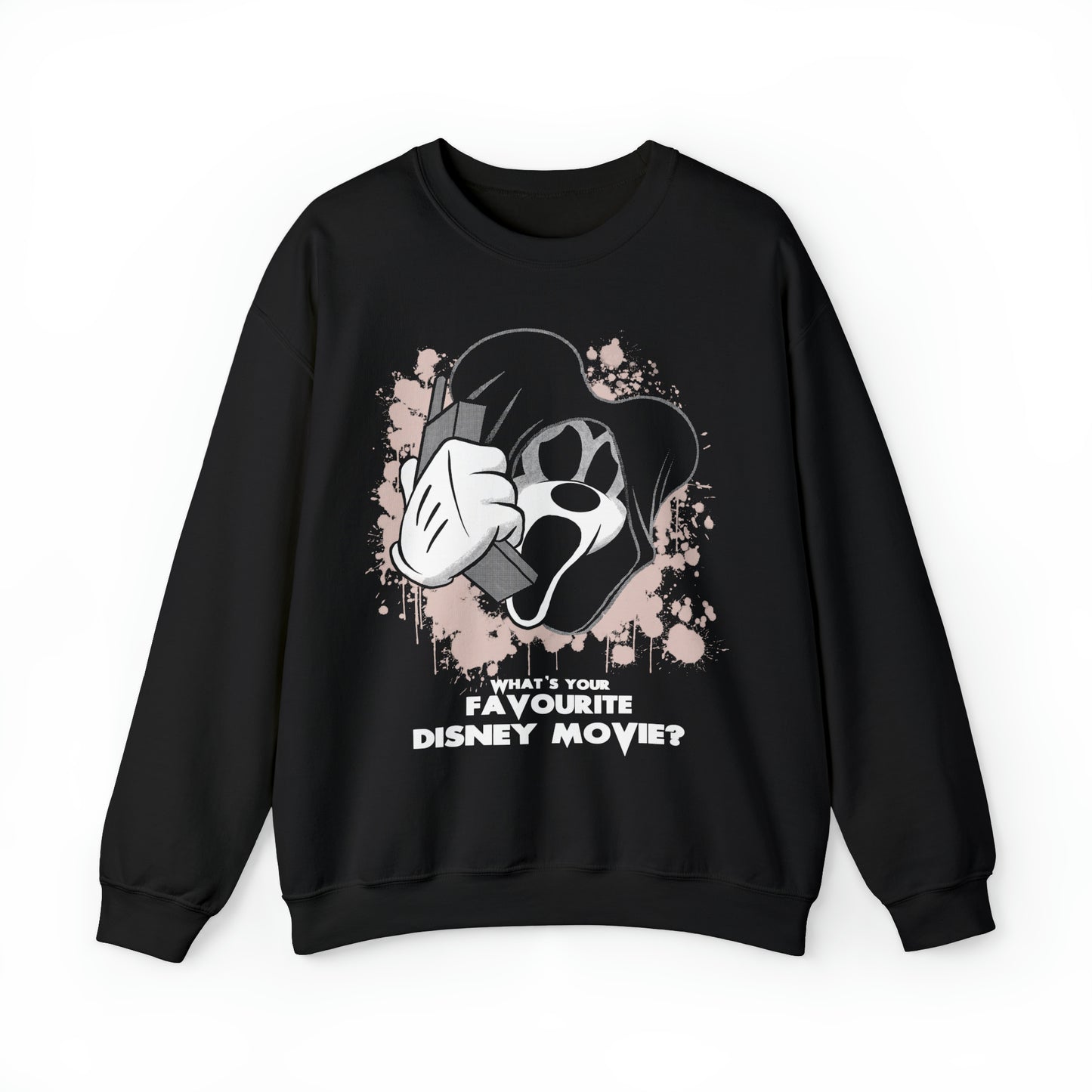 Ghost MouseFace Scary Neutral Halloween Movie Unisex Heavy Blend™ Crewneck Sweatshirt | Fall Autumn| Horror Scary | Gift Idea