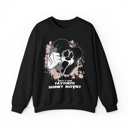 Ghost MouseFace Scary Neutral Halloween Movie Unisex Heavy Blend™ Crewneck Sweatshirt | Fall Autumn| Horror Scary | Gift Idea