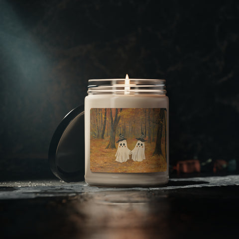 Witch Ghosts in Autumn Halloween Scented Soy Candle, 9oz | Gift Idea | Gothic Home Decor | Fall Orange Aesthetic
