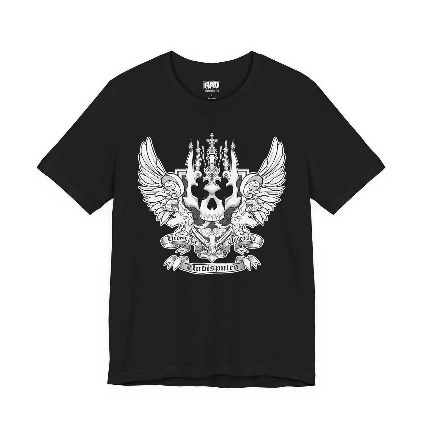 Nightmare Coat of Arms Wrestling Metal Wings Skull Unisex Jersey Short Sleeve Tee