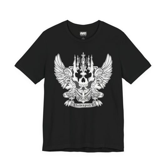 Nightmare Coat of Arms Wrestling Metal Wings Skull Unisex Jersey Short Sleeve Tee