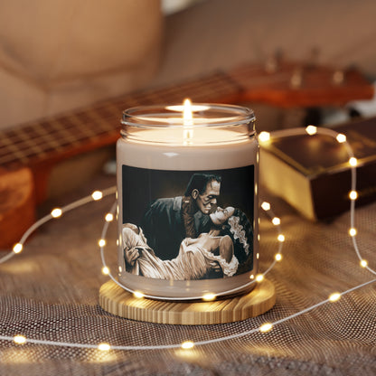 Frankenstein and His Bride Neutral Halloween Scented Soy Candle, 9oz | Birthday Gift Idea | Housewarming | Goth Home Decor |