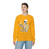Gilmore Girls Halloween Skeleton Drinking Luke's Coffee Unisex Heavy Blend™ Crewneck Sweatshirt | Fall Autumn | Cozy Sweater