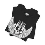 Nightmare Coat of Arms Wrestling Metal Wings Skull Unisex Jersey Short Sleeve Tee