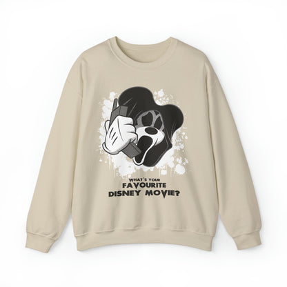 Ghost MouseFace Scary Neutral Halloween Movie Unisex Heavy Blend™ Crewneck Sweatshirt | Fall Autumn| Horror Scary | Gift Idea