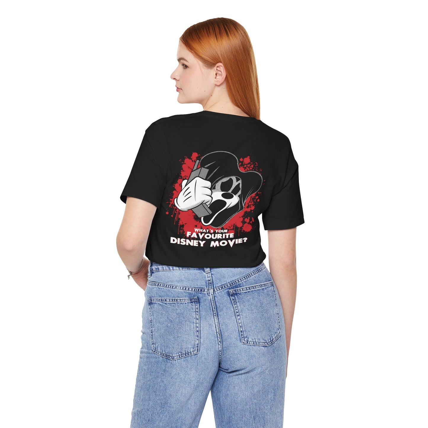 Mouseface Halloween Horror Cartoon Mashup Unisex Jersey Short Sleeve Tee