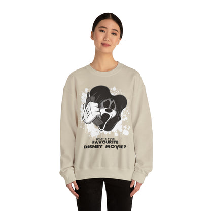 Ghost MouseFace Scary Neutral Halloween Movie Unisex Heavy Blend™ Crewneck Sweatshirt | Fall Autumn| Horror Scary | Gift Idea