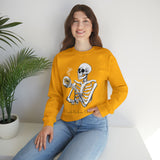 Gilmore Girls Halloween Skeleton Drinking Luke's Coffee Unisex Heavy Blend™ Crewneck Sweatshirt | Fall Autumn | Cozy Sweater