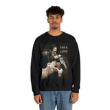 Frankenstein and His Bride True Love Neutral Halloween Monsters Cozy Unisex Heavy Blend™ Crewneck Sweatshirt | Fall Autumn | Gift Idea