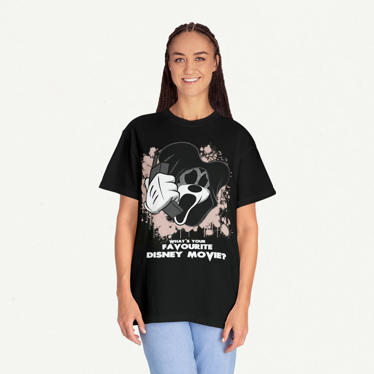 Ghost MouseFace Scary Movie Halloween Horror Gothic Unisex Garment-Dyed T-shirt | Gift Idea |