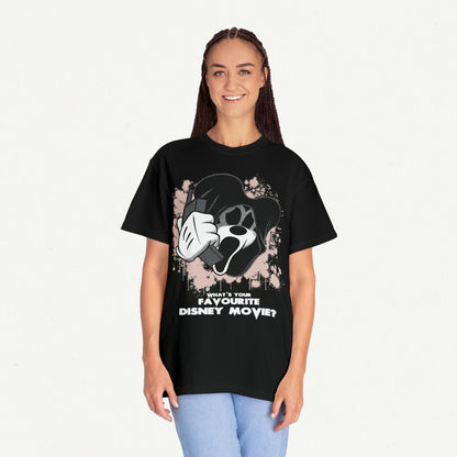 Ghost MouseFace Scary Movie Halloween Horror Gothic Unisex Garment-Dyed T-shirt | Gift Idea |