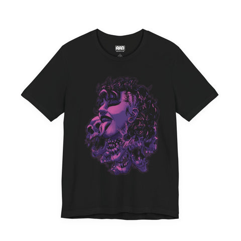 Gothic Mami Wrestling Purple Horror Skull Unisex Jersey Short Sleeve Tee (Canada Only)