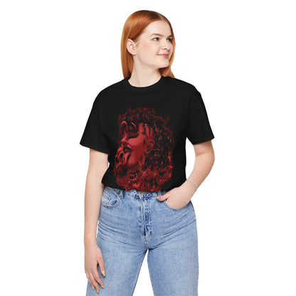 Goth Mami Wrestling Red Logo Halloween Unisex Jersey Short Sleeve T-Shirt