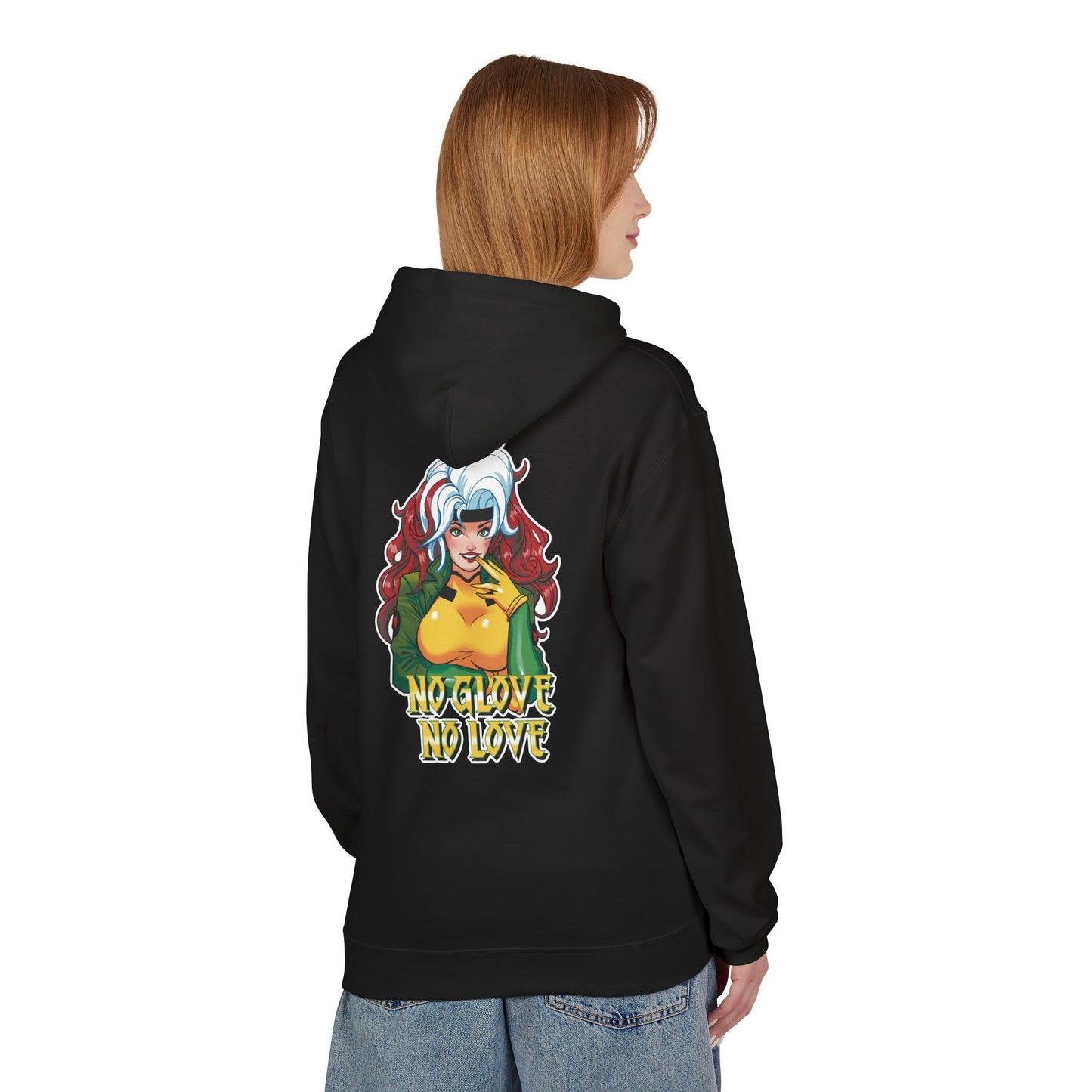 No Glove No Love Superhero Comic Unisex Midweight Softstyle Fleece Hoodie