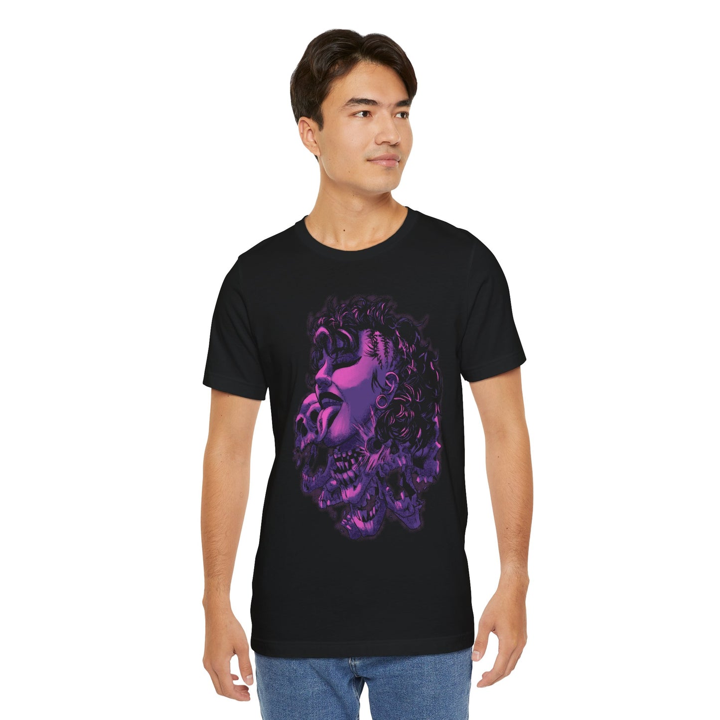 Goth Mami Wrestling Purple Logo Halloween Unisex Jersey Short Sleeve T-Shirt