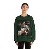 Frankenstein and His Bride True Love Neutral Halloween Monsters Cozy Unisex Heavy Blend™ Crewneck Sweatshirt | Fall Autumn | Gift Idea