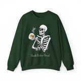 Gilmore Girls Halloween Skeleton Drinking Luke's Coffee Unisex Heavy Blend™ Crewneck Sweatshirt | Fall Autumn | Cozy Sweater