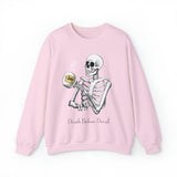 Gilmore Girls Halloween Skeleton Drinking Luke's Coffee Unisex Heavy Blend™ Crewneck Sweatshirt | Fall Autumn | Cozy Sweater