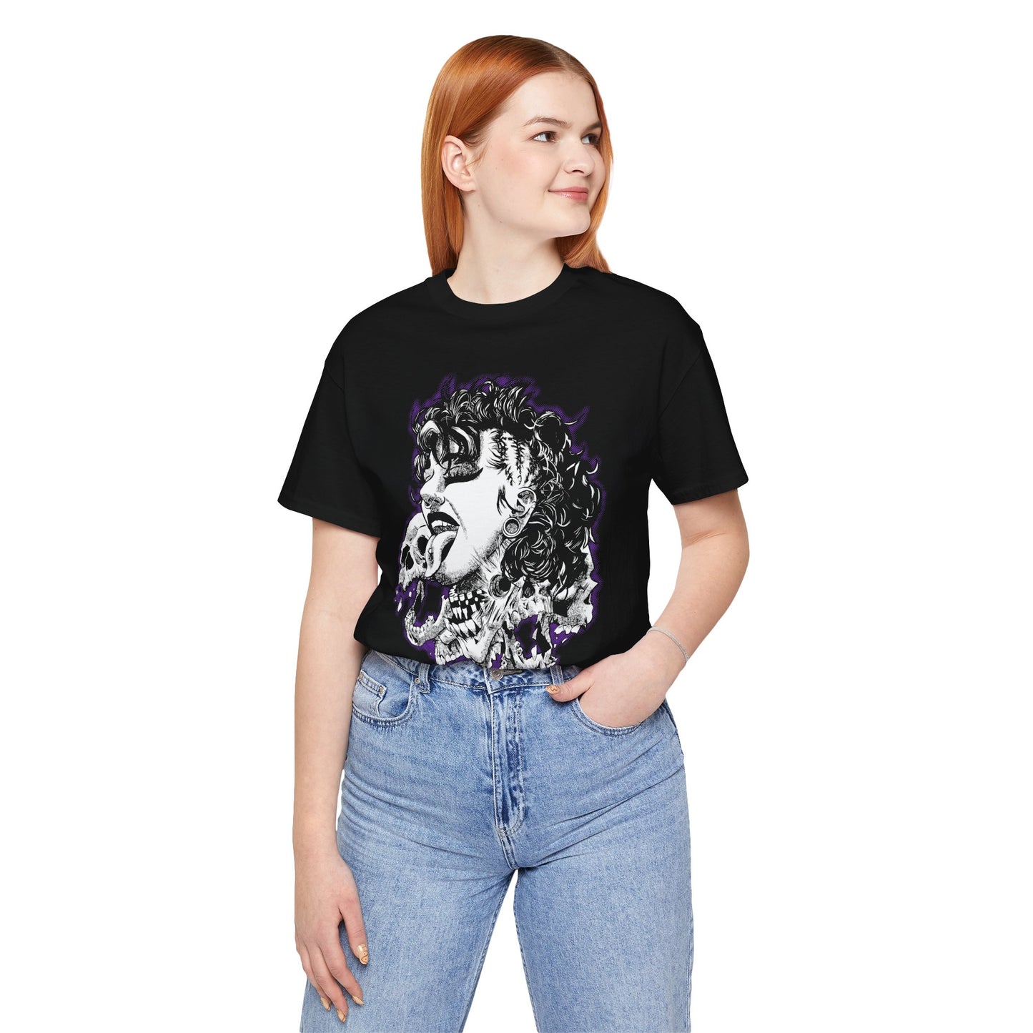 Goth Mami Wrestling White Logo Halloween Unisex Jersey Short Sleeve T-Shirt