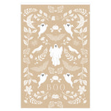 Neutral Boho Halloween Ghosts and Bats Wrapping Paper