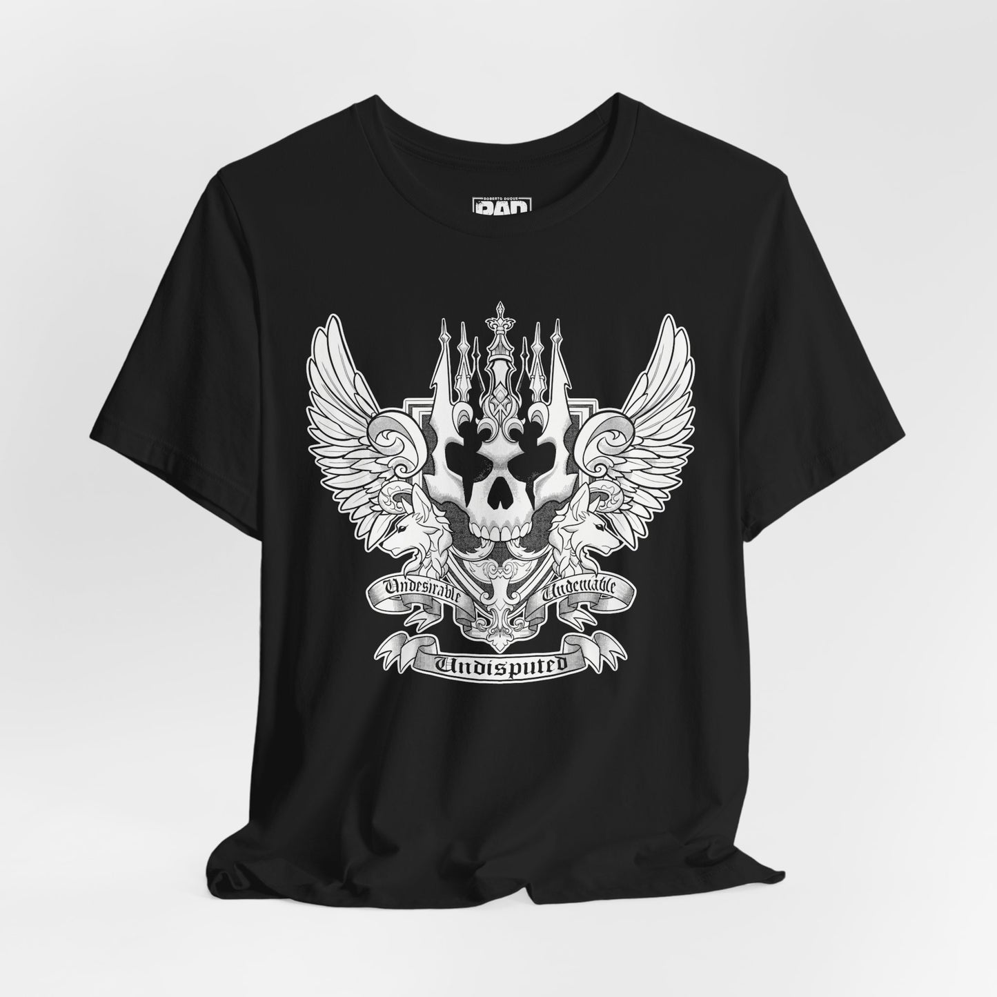 Nightmare Coat of Arms Wrestling Metal Wings Skull Unisex Jersey Short Sleeve Tee