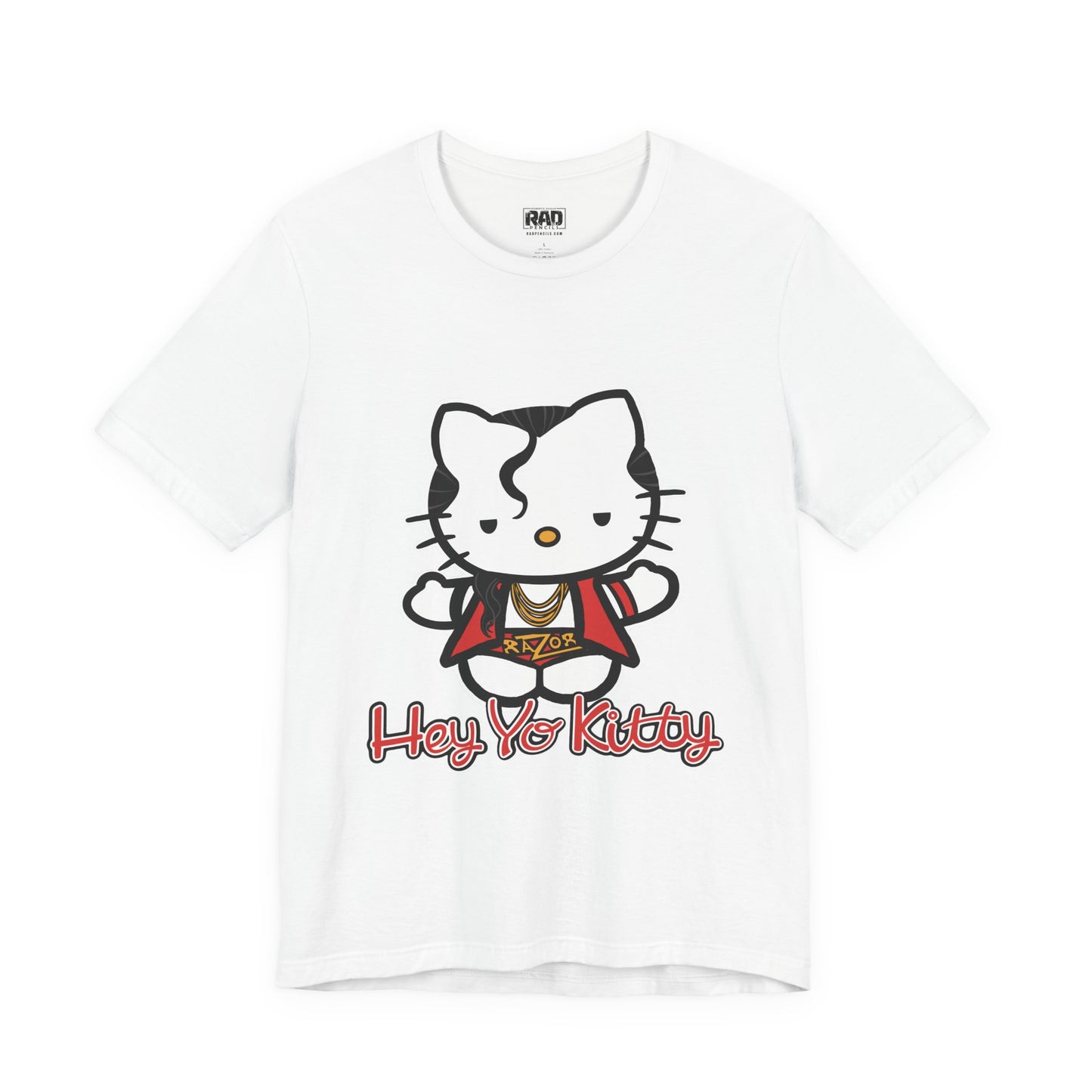 Hey Yo Kitty Japanese Wrestling Red Bad Cat Unisex Jersey Short Sleeve T-Shirt