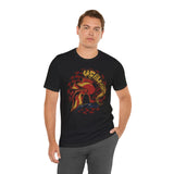 Vintage Inspired Knight's Helmet Metal Band Distressed Unisex Jersey Short Sleeve Tee