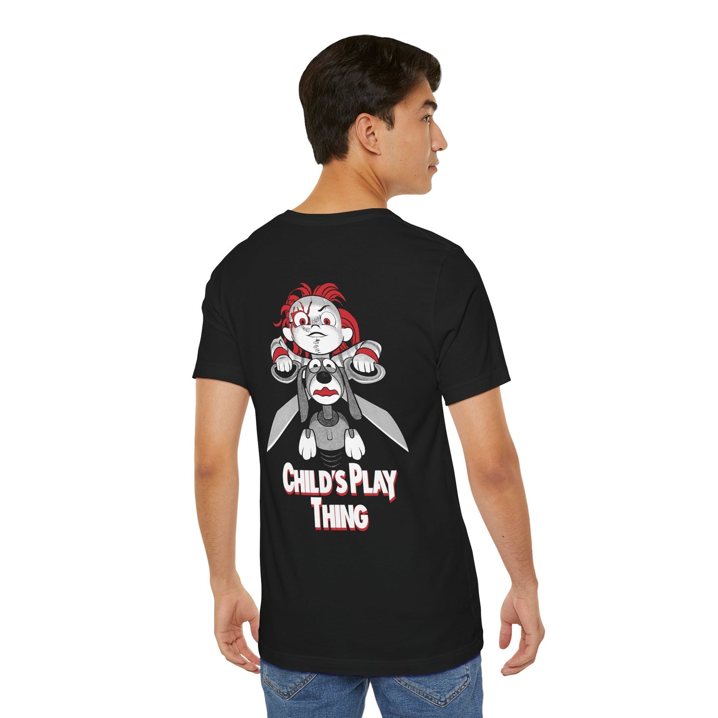 Child's Play Thing Gal Pal Jessie Scary Movie Halloween Horror Cartoon Unisex Jersey Short Sleeve Tee