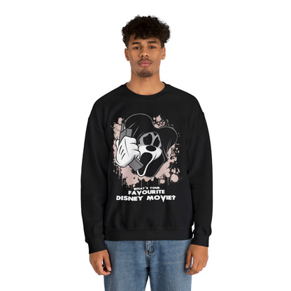 Ghost MouseFace Scary Neutral Halloween Movie Unisex Heavy Blend™ Crewneck Sweatshirt | Fall Autumn| Horror Scary | Gift Idea