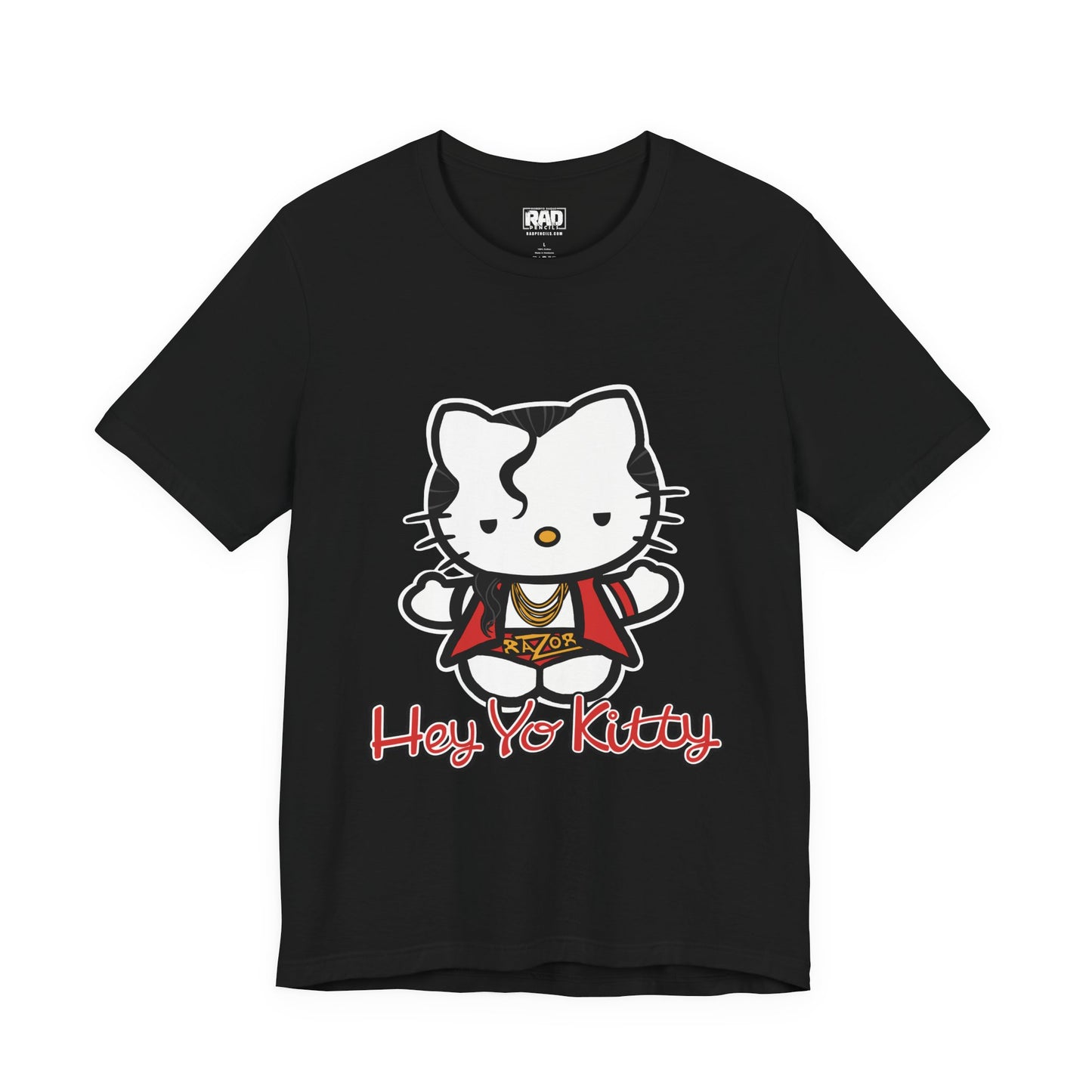 Hey Yo Kitty Japanese Wrestling Red Bad Cat Unisex Jersey Short Sleeve T-Shirt