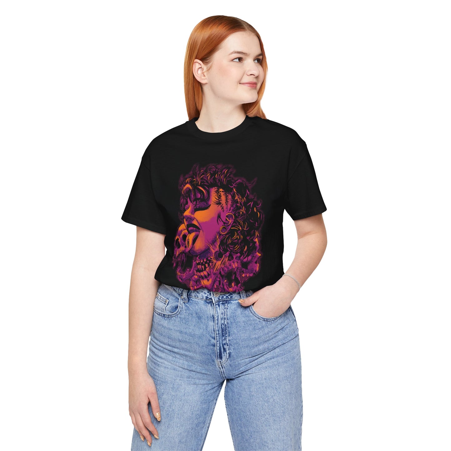 Goth Mami Wrestling Pink Logo Halloween Unisex Jersey Short Sleeve T-Shirt