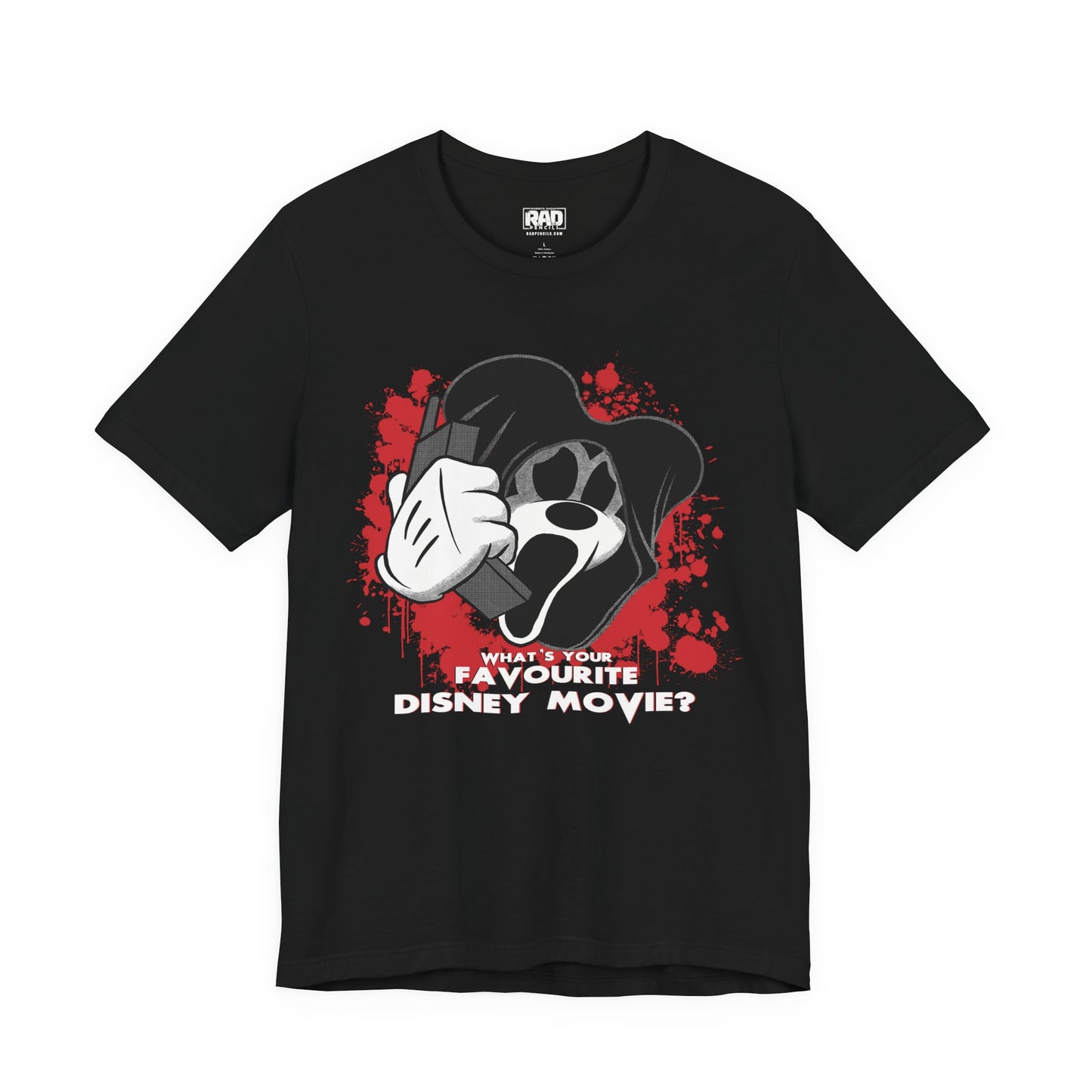 Mouseface has a Question for You Scary Movie Halloween Horror Cartoon Unisex Jersey Short Sleeve Tee