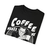 Unisex Oversized Boyfriend Halloween Frankenstein Monster Graphic Black T-Shirt