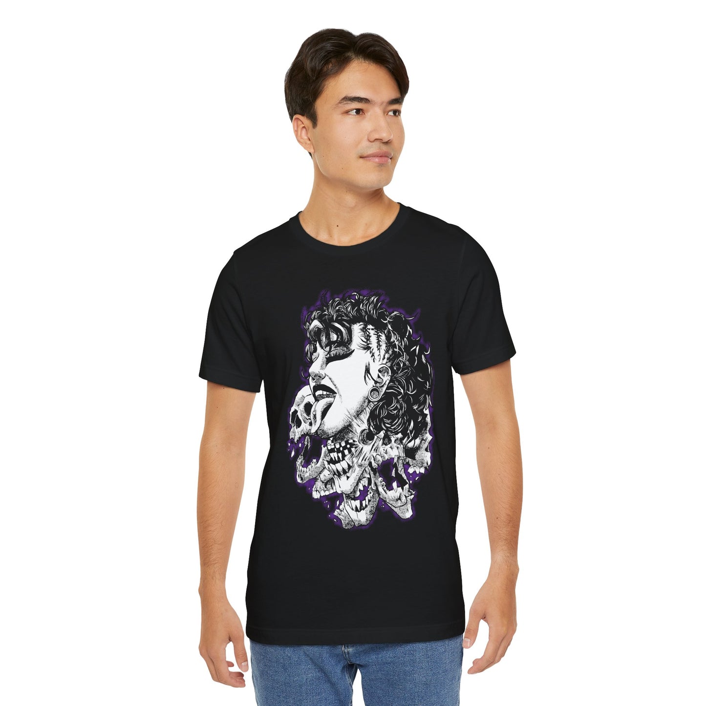 Goth Mami Wrestling White Logo Halloween Unisex Jersey Short Sleeve T-Shirt
